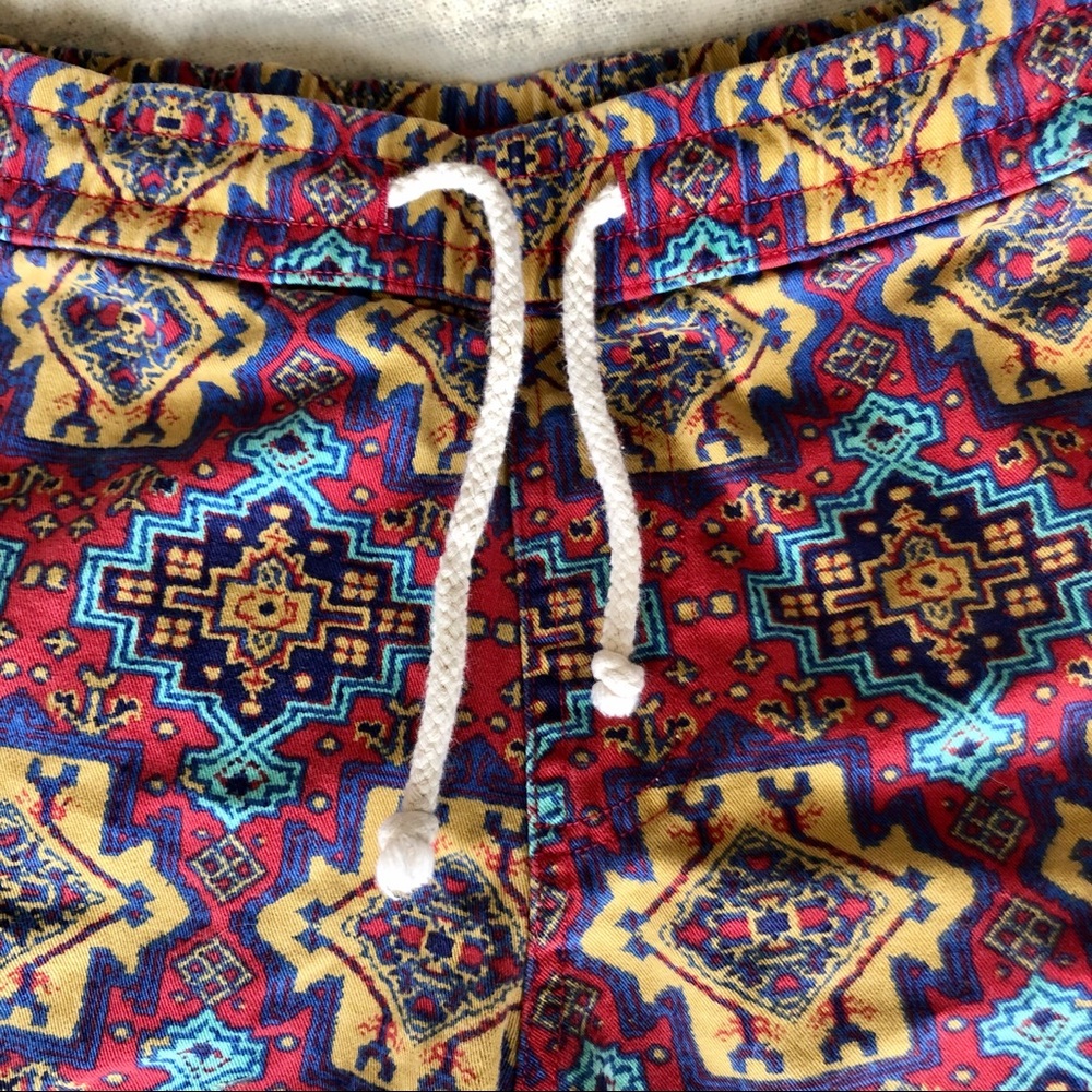 Geometric Patterned Drawstring Shorts - image 3